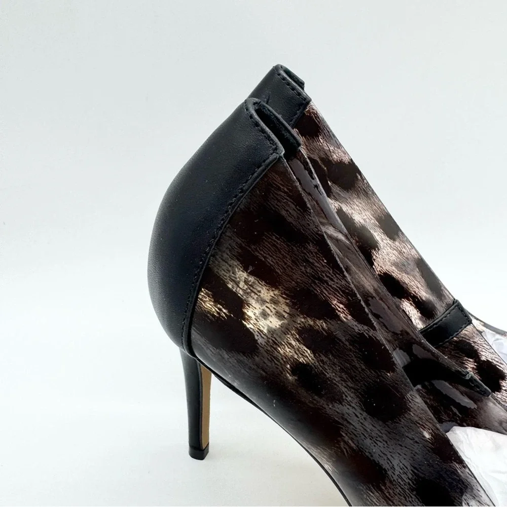 NWOT Vince Camuto Anessta Pump Animal print Leopard Pointed High Heels Clear 7.5